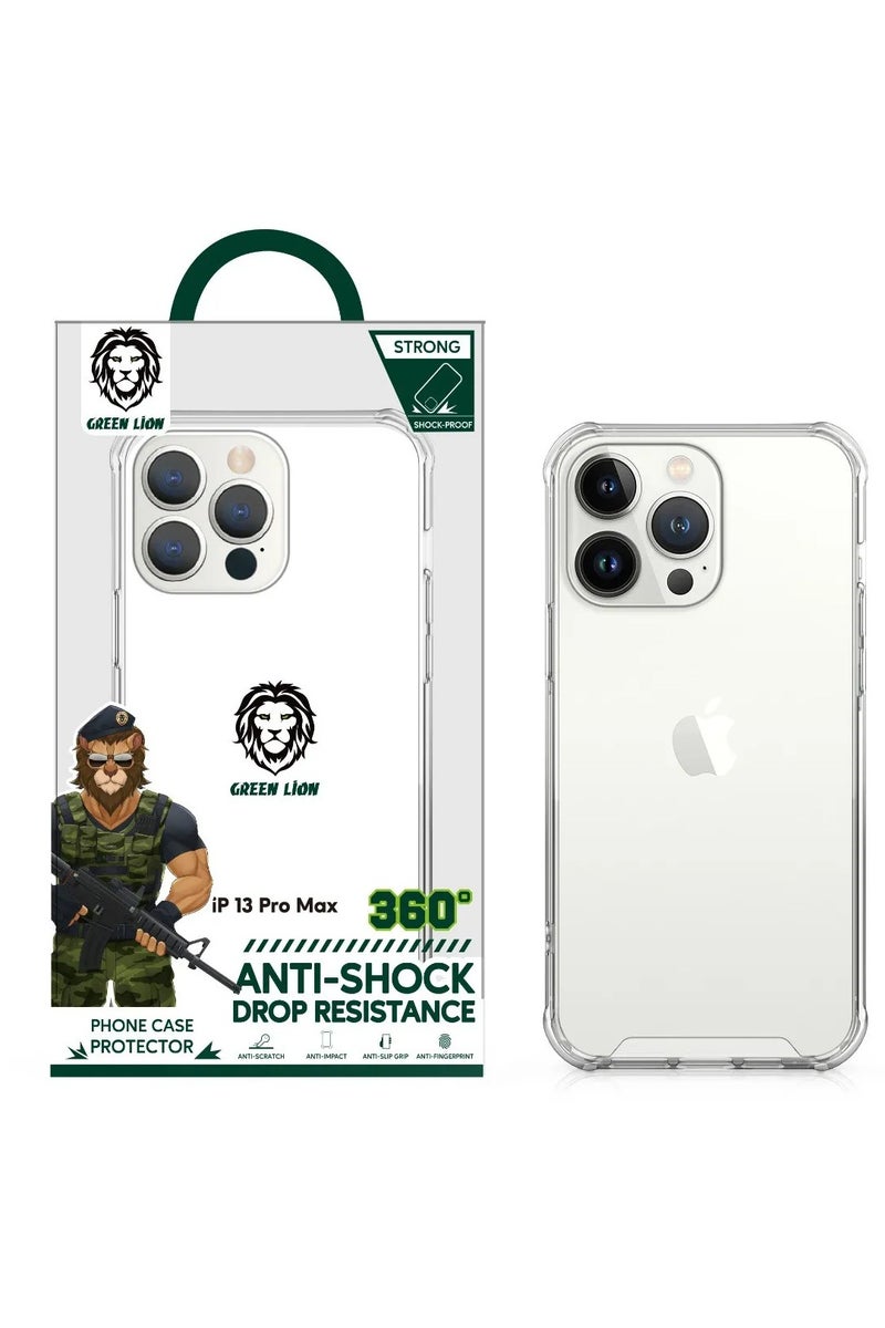 GREEN LION iPhone 13 Pro Max Crystal Clear Case whit Anti-Microbial Protection / Military-level Protection / Precise Cutouts / Drop Protection / Anti Scratch /Anti Yellowing - Clear - Image 4