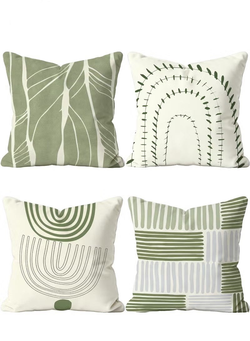 Beauenty Pillow Covers Set of 4, Throw Pillow Cover, Modern style Cushion Covers 45cm x 45cm,For Living Room Sofa Couch Bed Pillowcases 18x18 inches（Double sided pattern） - Image 1
