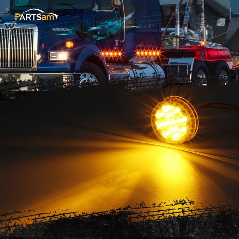 Partsam 2 Pcs 2.5" Round LED Side Marker Lights - Image 5