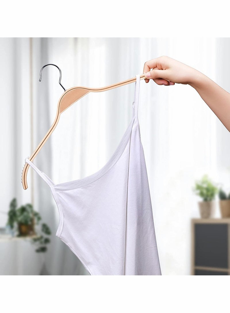 200 Pcs Non-Slip Rubber Hanger Grips for Wood Hangers, Clear Adhesive Clothes Hanger Strips with Fins for Jackets, Dresses, and Sweaters - Image 3