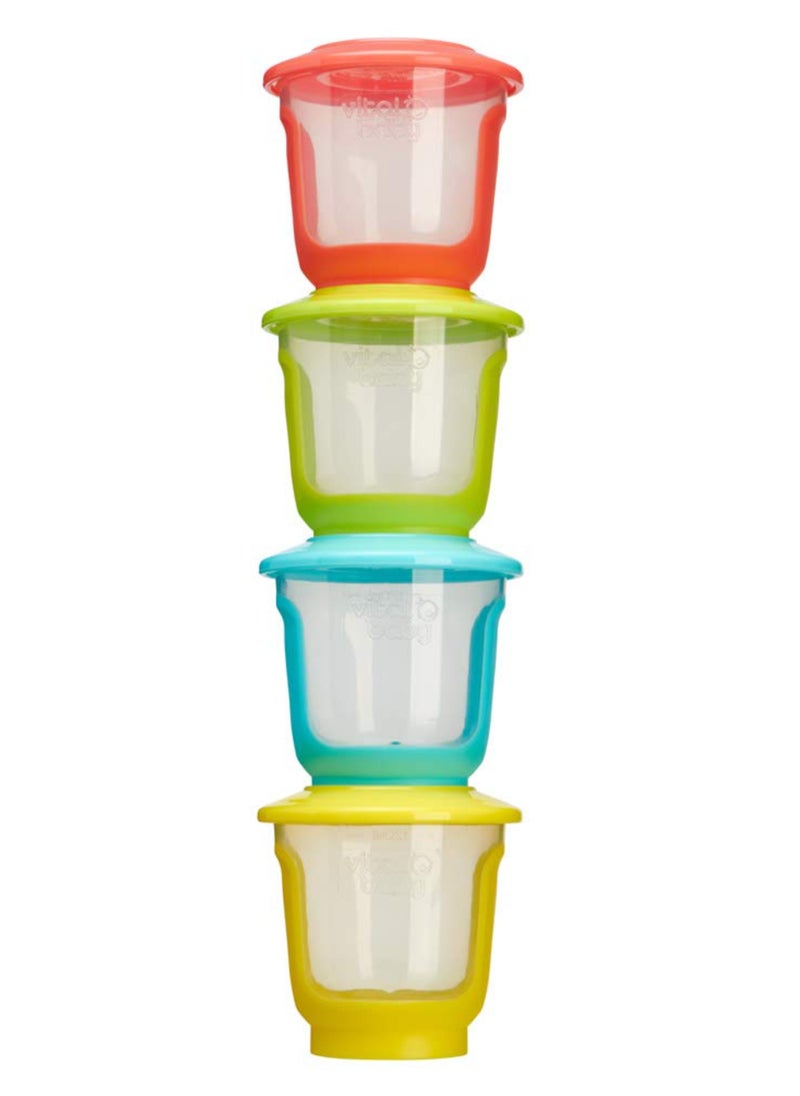 Nourish Store and Wean Pots 4 Pieces 120 Ml