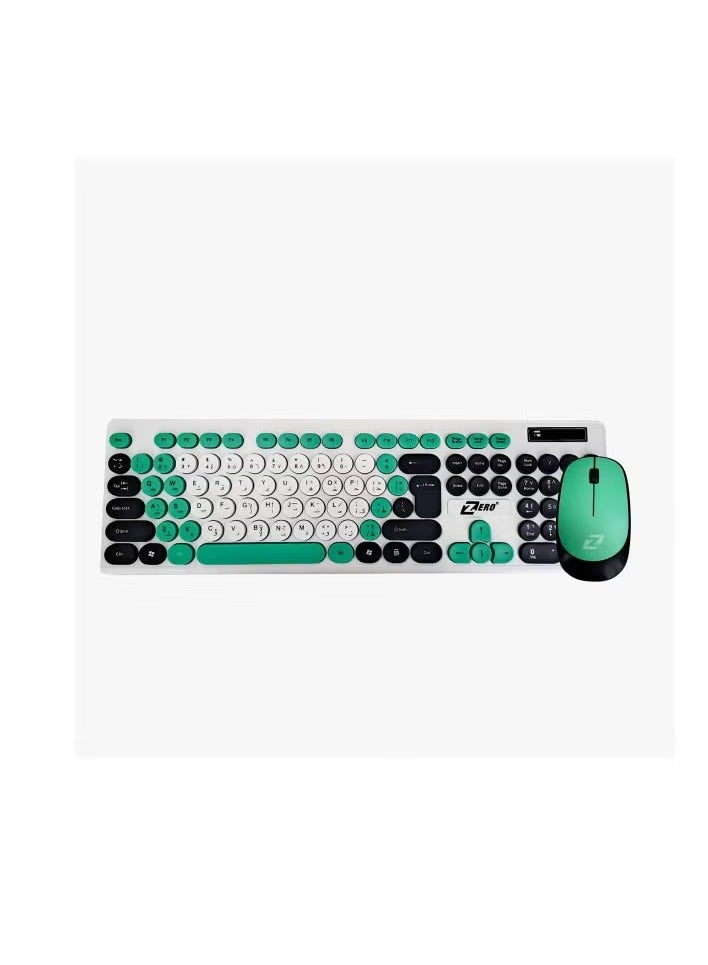 Wireless keyboard and Mouse Compatible with Windows, Mac and Linux operating systems - from Zero Model ZR - 8406