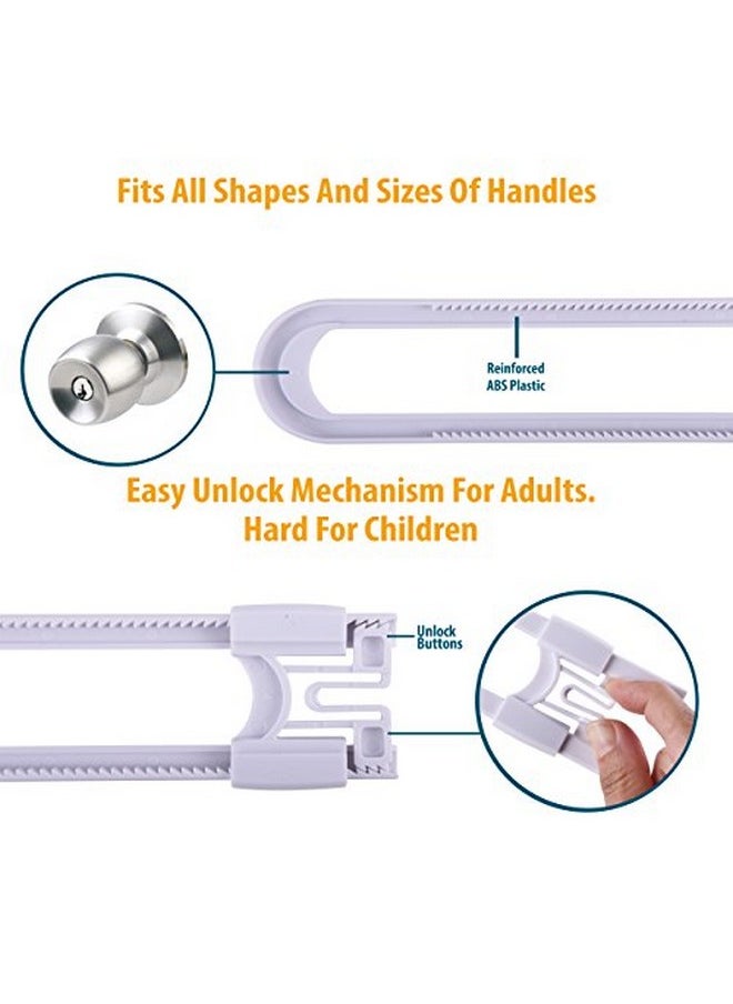 CUTESAFETY - Sliding Cabinet Locks Baby Proofing Cabinets With Adjustable Child Safety Lock Childproof Latches For Knobs,Handles On Kitchen Doors,Storage Door,Cupboard,Closet,Dresser (Grey, 10) - Image 1