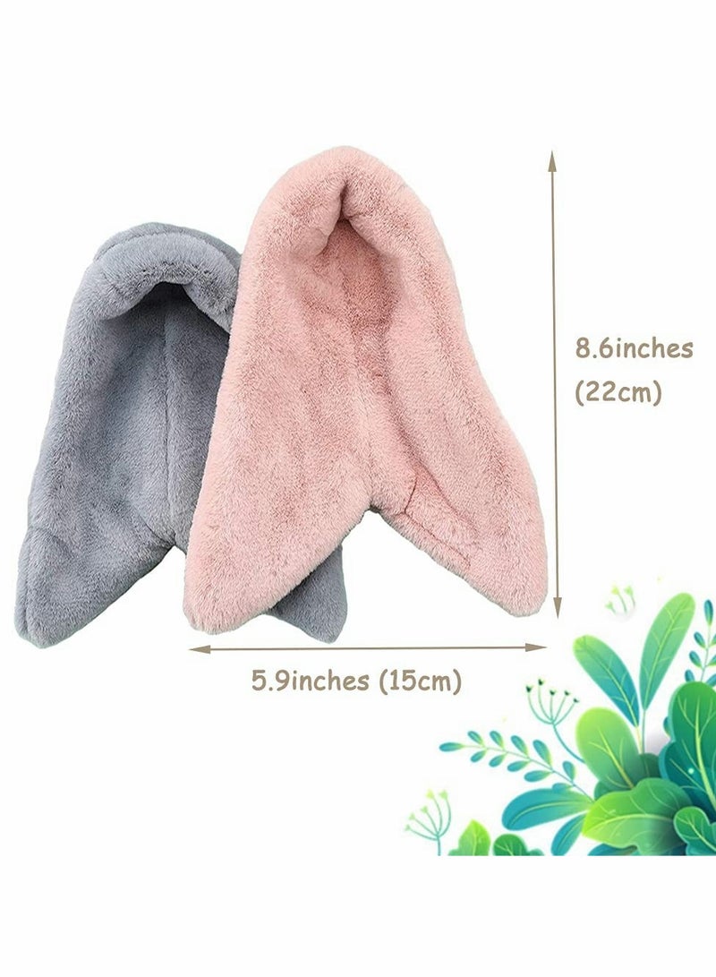 Plush Bird Tent, Parrot Toy, Comfortable Corner Hanging Warm Blanket Bird Nest Bird Bed, Bird Cage Hammock Warm Nest for Parrot Lovebirds Small and Medium Birds (2pcs, Gray Pink) - Image 5