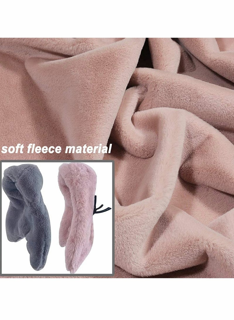Plush Bird Tent, Parrot Toy, Comfortable Corner Hanging Warm Blanket Bird Nest Bird Bed, Bird Cage Hammock Warm Nest for Parrot Lovebirds Small and Medium Birds (2pcs, Gray Pink) - Image 2