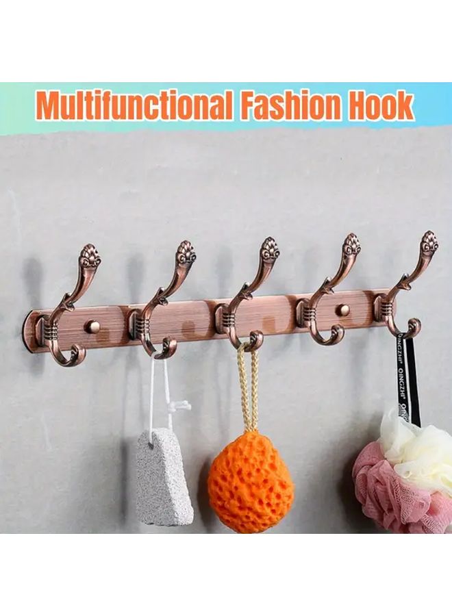 Antique Bronze Wall Mounted Clothes Rack 5 Hooks Heavy Duty Stainless Steel Space Saving - Image 5