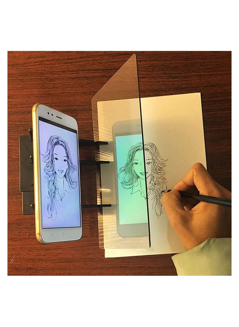 لوحة رسم بصرية، جهاز عرض محمول للتتبع والرسم، أداة رسم للرسم، قطعة فنية للرسم الأكريليكي للأطفال، المبتدئين، الفنانين - Image 2