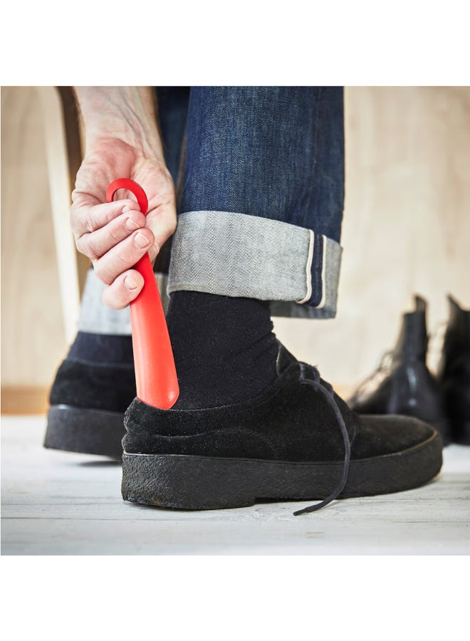 Metal Shoehorn, Short Red Durable Shoe Horn, Portable Travel Shoe Helper with Easy Grip, Compact Design - Image 5
