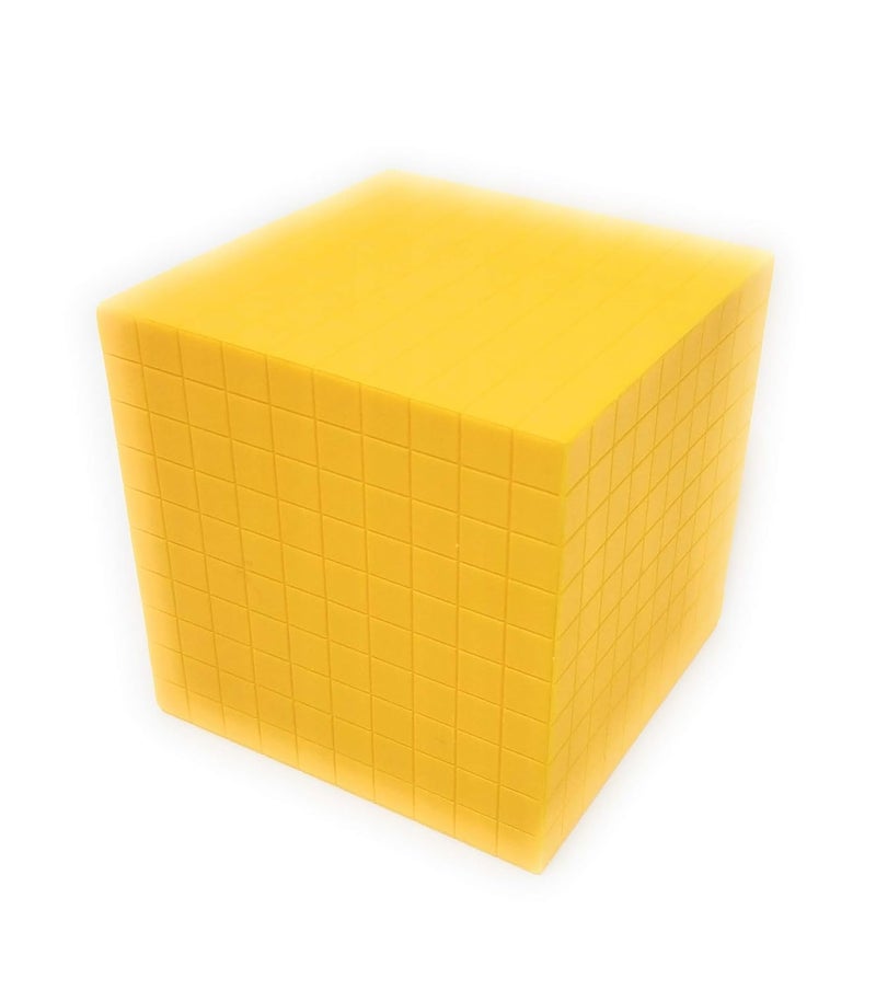 StepsToDo 131 Pieces Base Ten Blocks Kit. Yellow Color. with Place Value Mats and Activity Instruction Book. Teaching Aid. Build Solid Foundation of Number Sense and Place Value. Place Value Blocks. - Image 2