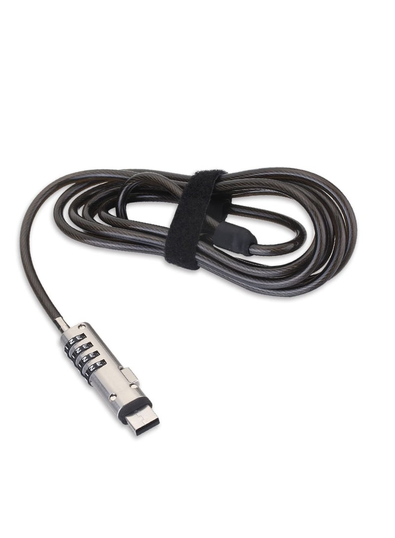 Excefore Adhesive Security Plate,  with Slot for Cables to Lock Down Laptops, Tablets, Monitors and Other Devices, 1Pcs Black - Image 1