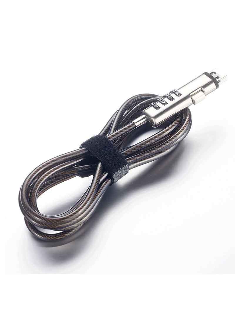 Excefore Adhesive Security Plate,  with Slot for Cables to Lock Down Laptops, Tablets, Monitors and Other Devices, 1Pcs Black - Image 2