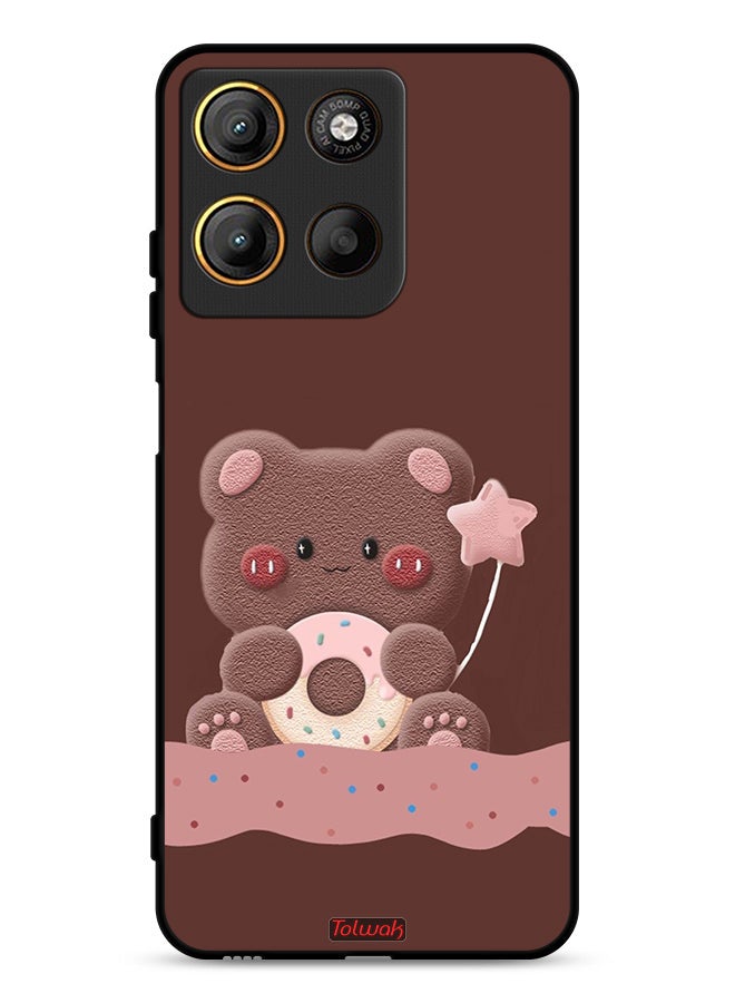Tolwak Motorola Moto G15 Protective Case Cover Donut Bear