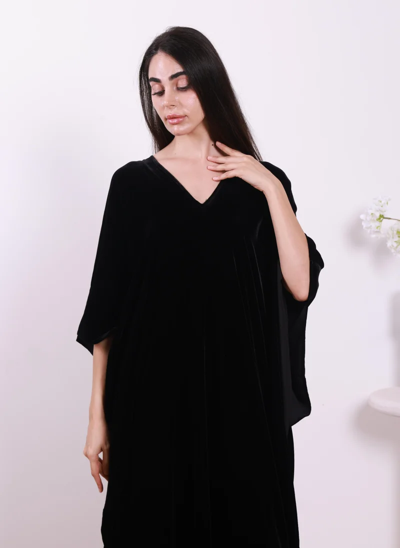 Nikias  Nikias Stylish velvet kaftan featuring a beautiful cut for Women | Best Price UAE