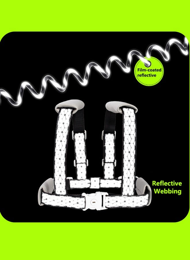 حزام أمان الأطفال العاكس مع وصلة معصم مضادة للفقدان - مقود مشي للأطفال بحزام معصم وقفل لاستخدامه في السفر والأنشطة الخارجية للأولاد والبنات - Image 2