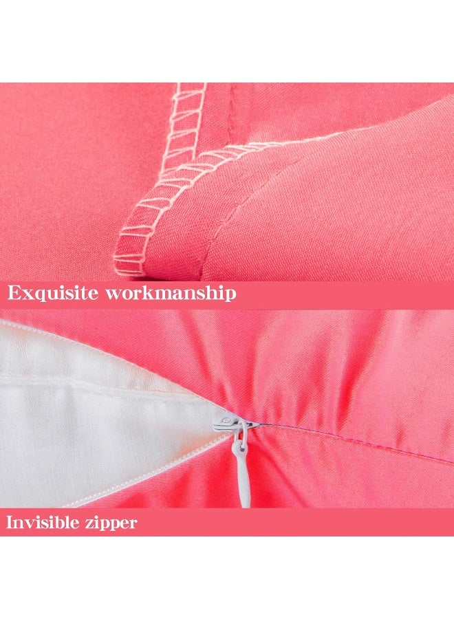 NTBAY Zippered Satin Pillow Cases for Hair and Skin Luxury Standard Hidden Zipper Pillowcases Set of 2 20x26 Inches Coral Pink - Image 5