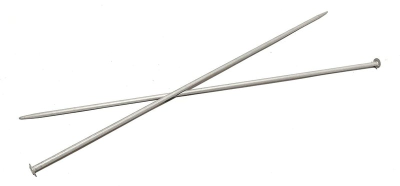 Lucknow Crafts Lucknow Crafts Special Aluminium Knitting Needle No 6 Dia 5 mm Length 25 cm Pair of 2 Knitting Needles Used for Making Woolen Artefacts Like Sweater Muffler and Caps - Image 1