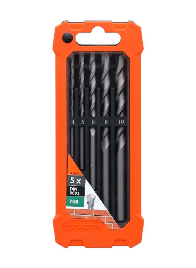 Tactix 5-Piece Concrete Drill Bit Set Grey 16 x 1.8 x 6.4 cm 410547  - Image 1