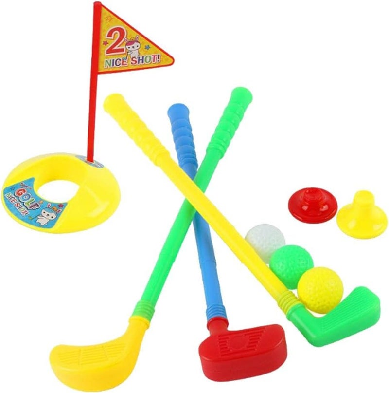 كلاراكو مضرب غولف متين للأطفال، مناسب للاستخدام المنزلي وفي الحديقة، أداة ممتعة للعب والتدرب على ضربات البوت، مع إمكانية وضع الهدف في الحفرة والعلم. - Image 4