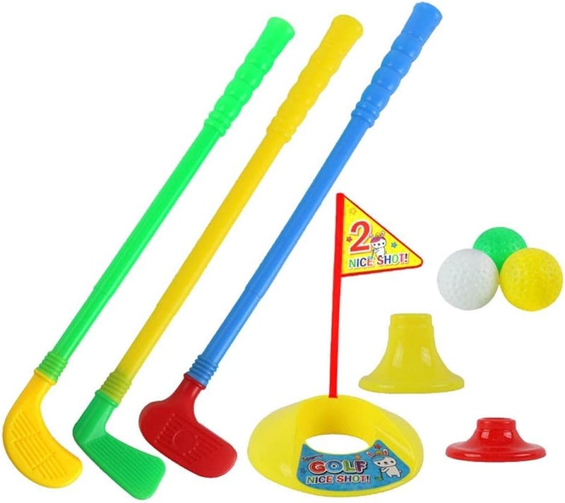 كلاراكو مضرب غولف متين للأطفال، مناسب للاستخدام المنزلي وفي الحديقة، أداة ممتعة للعب والتدرب على ضربات البوت، مع إمكانية وضع الهدف في الحفرة والعلم. - Image 5