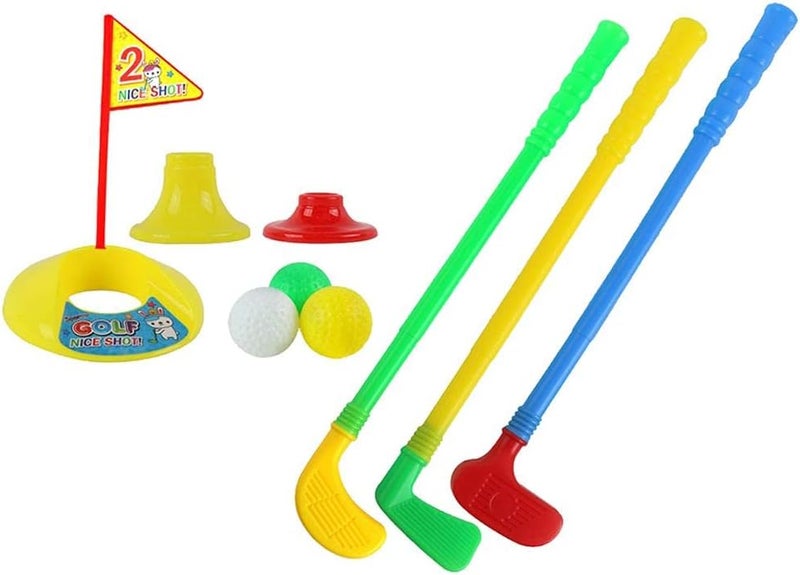 كلاراكو مضرب غولف متين للأطفال، مناسب للاستخدام المنزلي وفي الحديقة، أداة ممتعة للعب والتدرب على ضربات البوت، مع إمكانية وضع الهدف في الحفرة والعلم. - Image 2