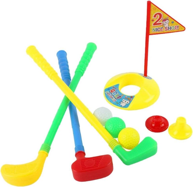 كلاراكو مضرب غولف متين للأطفال، مناسب للاستخدام المنزلي وفي الحديقة، أداة ممتعة للعب والتدرب على ضربات البوت، مع إمكانية وضع الهدف في الحفرة والعلم. - Image 3