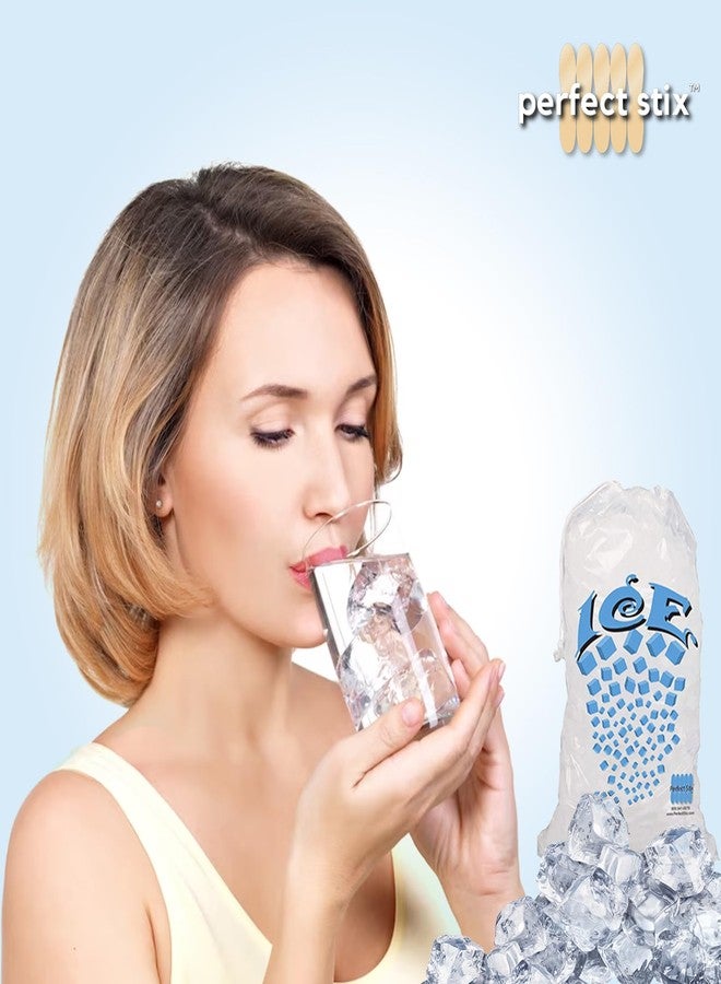 Perfect Stix أكياس ثلج بلاستيكية برباط سحب من بيرفكت ستيكس 8 أرطال - 100 قطعة، الحجم: 19 × 11 بوصة. مع إغلاق برباط سحب. عبوة متينة من 100 قطعة. - Image 3