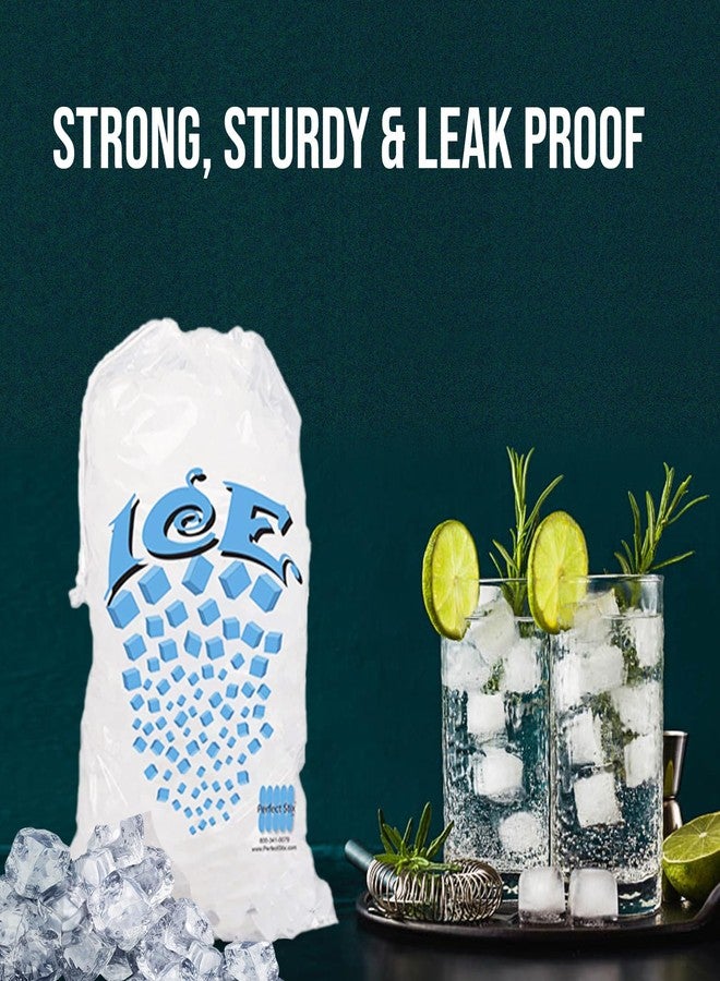 Perfect Stix أكياس ثلج بلاستيكية برباط سحب من بيرفكت ستيكس 8 أرطال - 100 قطعة، الحجم: 19 × 11 بوصة. مع إغلاق برباط سحب. عبوة متينة من 100 قطعة. - Image 5