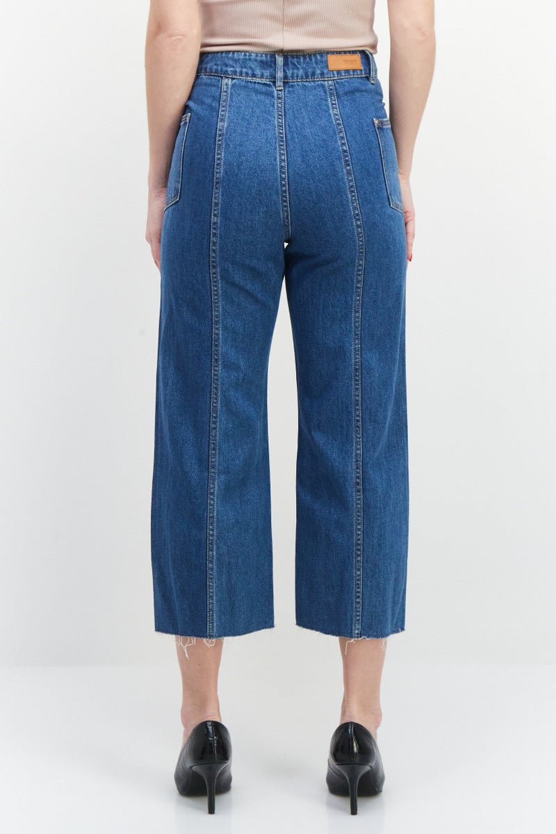 VERO MODA Women Loose Fit Wash Non-Stretchable Denim, Blue - Image 4