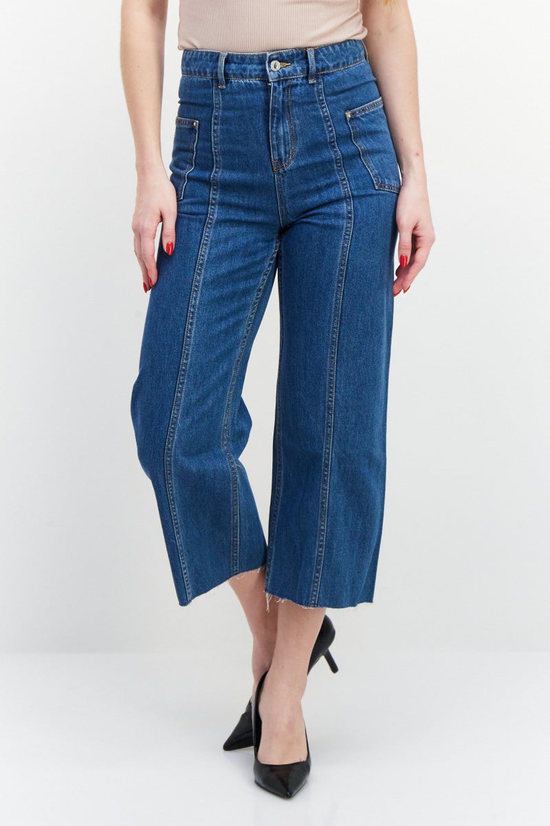 VERO MODA Women Loose Fit Wash Non-Stretchable Denim, Blue - Image 1