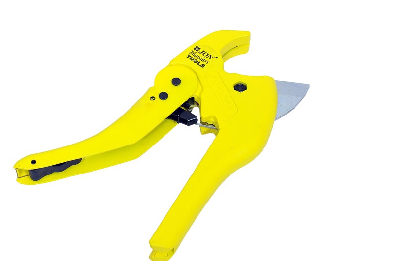 Jon Bhandari Tools Premium Ratchet PVC Pipe Cutter | Heavy Duty Tube Cutter with Heat-Treated Stainless Steel Blade | Cuts PVC, Plastic & Gas Pipes up to 42mm | Lightweight & Safe Locking Design - Image 2