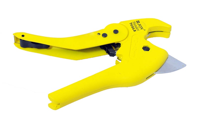 Jon Bhandari Tools Premium Ratchet PVC Pipe Cutter | Heavy Duty Tube Cutter with Heat-Treated Stainless Steel Blade | Cuts PVC, Plastic & Gas Pipes up to 42mm | Lightweight & Safe Locking Design - Image 3