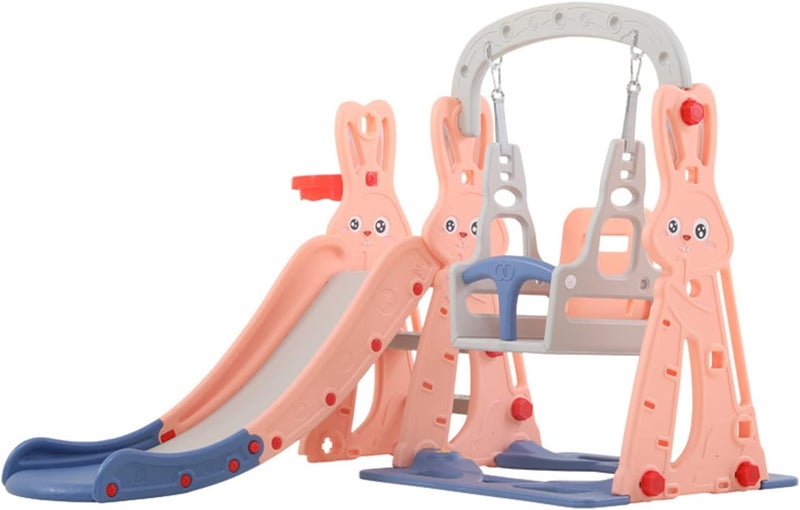 Kidzilla Kids Slide With SwinSlide Swing, Large Playground Equipment, Kids, Kids Park, Pink - Image 1
