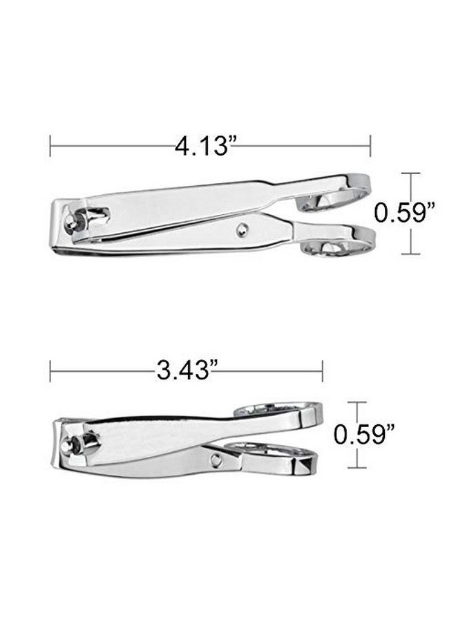 KRISMYA Nail Clippersez Grip Nail Clipper Setcarbon Steel Fingernail And Toenail Clippers For Seniors Long Handle With Metal Case For Women And Man Set Of 2 (Small And Large) - Image 2