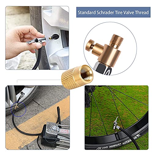 Melphan-Auto Flexible Tire Valve Extension Adapter, Inflator Hose Adapter, Locking Air Chuck Quick Connect and Release, Pressure Adjustable Tire Inflator Pump Hose Adapter for Car Motorcycle Bike,1PC - Image 5