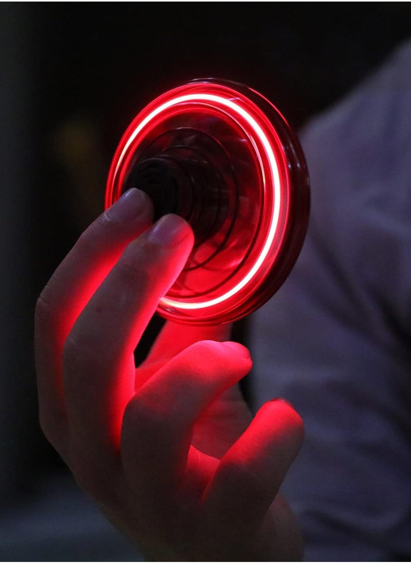 مخطوطات فلاينج سبينر، فلاينج فيدجيت سبينر مع أضواء LED، سبينر طائر للأطفال مع USB قابل لإعادة الشحن للمتعة في الأماكن المغلقة والخارجية (أسود)  - Image 5