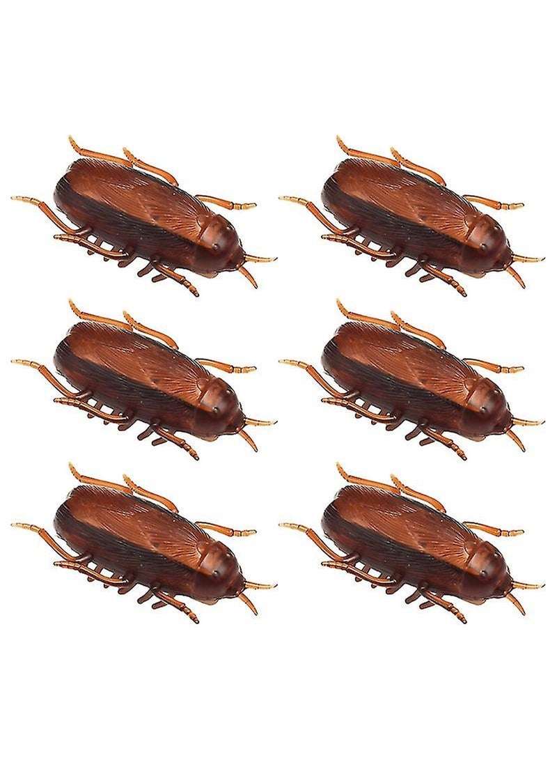 6Pcs Realistic Electric Crawling Cockroach Prank Props  - Image 1
