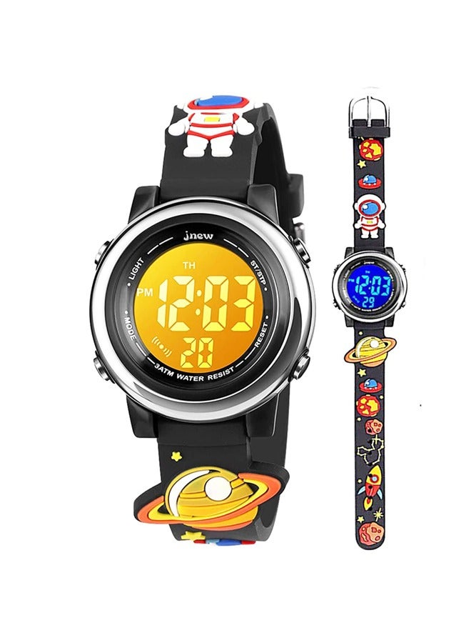 AZorb Toddler Kids Digital Watches for Girls Boys 3D Cute Cartoon 7 Color Lights Waterproof Sport Electronic Wrist Watch with Alarm Stopwatch for 3-12 Year Children - Image 2