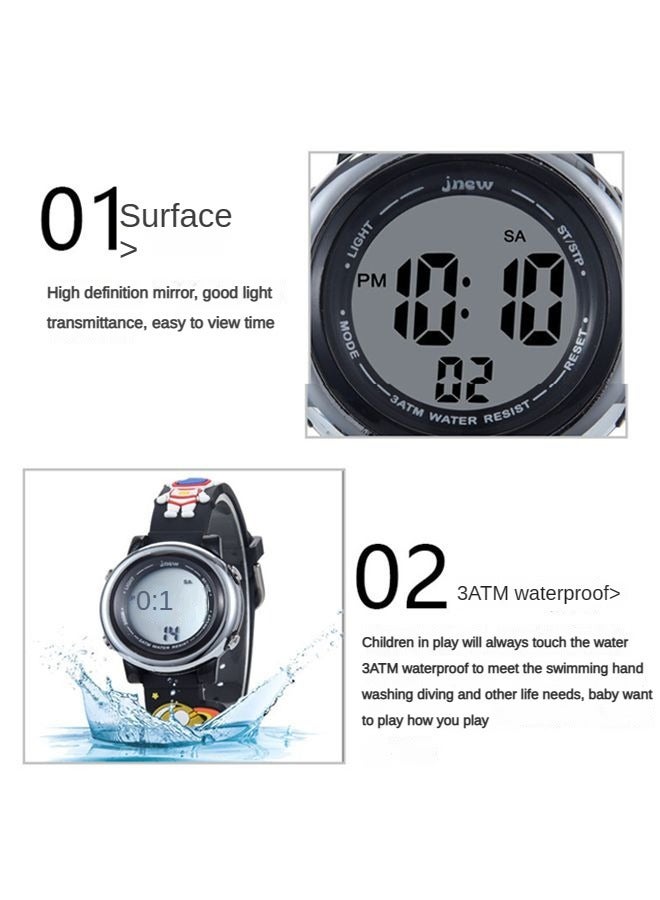 AZorb Toddler Kids Digital Watches for Girls Boys 3D Cute Cartoon 7 Color Lights Waterproof Sport Electronic Wrist Watch with Alarm Stopwatch for 3-12 Year Children - Image 5