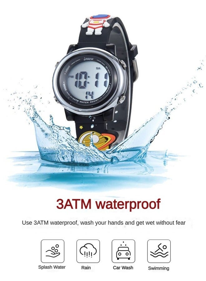 AZorb Toddler Kids Digital Watches for Girls Boys 3D Cute Cartoon 7 Color Lights Waterproof Sport Electronic Wrist Watch with Alarm Stopwatch for 3-12 Year Children - Image 4
