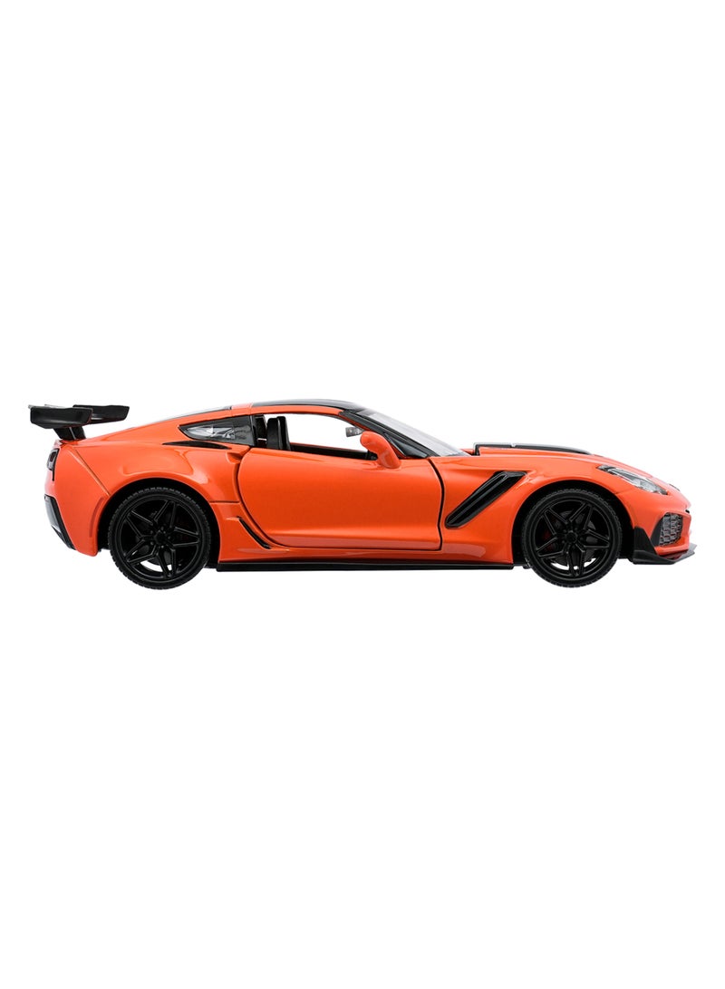 MOTORMAX 2019 Chevrolet Corvette ZR1 Die-Cast Model Car 1:24 Scale | Officially Licensed American Sports Car Collectible | Opening Doors, Detailed Interior & Free-Wheeling Die-Cast Toy - Image 4