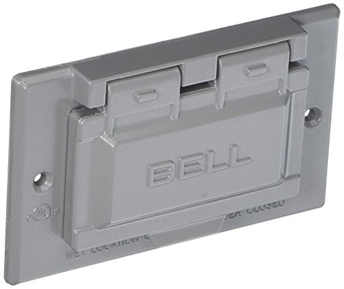 Bell Raco 5101-0 1-Hole Weatherproof Device Cover, 4-9/16 in L x 2-13/16 in W x 3/4 in T, Gray - Image 1