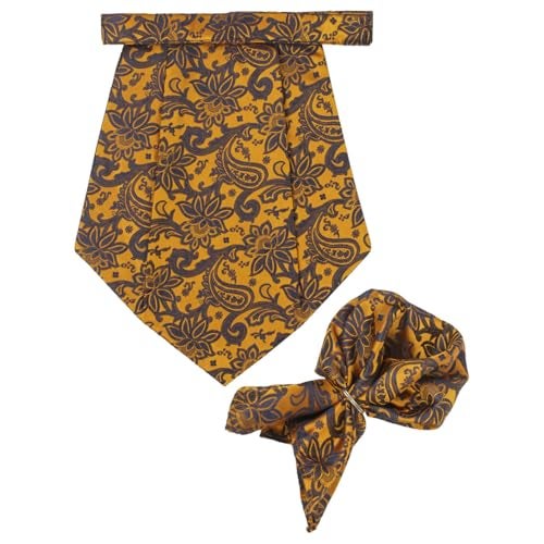 Peluche The Woodlot Copse Brown Cravat & Pocket Square set For Men - Image 1