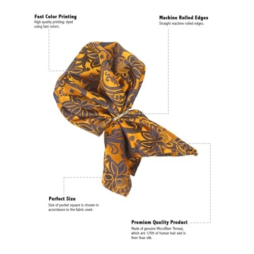 Peluche The Woodlot Copse Brown Cravat & Pocket Square set For Men - Image 5