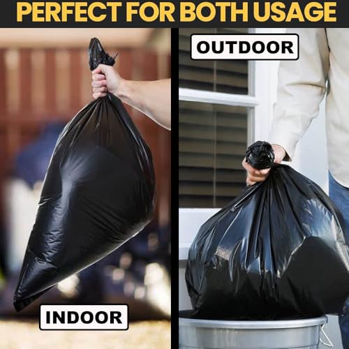 Ella Garbage Bags 19x21 Inches (Medium) 120 Bags 4 Rolls | Leak Proof & Tear Resistant Trash Bag for Kitchen Home & Commercial Use | Dustbin Bag For Dry & Wet Waste With Free Check Duster Cloth-Black - Image 3