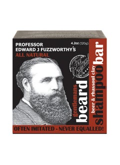 PROFESSOR EDWARD J FUZZWORTHY'S Professor Fuzzworthy’s Beard Shampoo Bar for Extra Soft Healthy Beard - Tames Beard with Beer & Rhassoul Clay - All Natural Ingredients - Australia, 4.2 oz  - Image 1