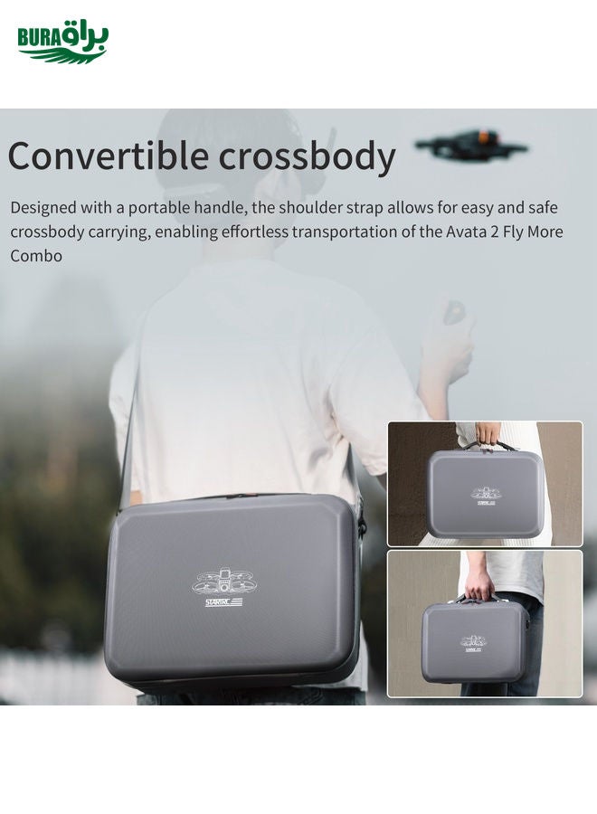 For DJI Avata 2 STARTRC Drone Handbag Messenger Storage Bag (Light Grey)