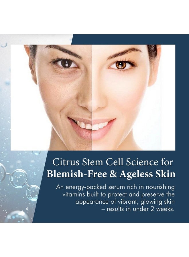 SkinPro سيروم خلايا جذعية وفيتامين C مع حمض الهيالورونيك وزيت البرتقال النقي ومستخلص البابونج مضاد للشيخوخة معزز لشد الوجه مضاد للتجاعيد ترطيب البشرة للعناية اليومية للرجال والنساء (1 عبوة) - Image 5