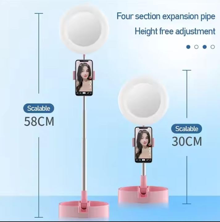 Crobat Beauty Live Broadcast Live Makeup Multipurpose Desk lamp Foldable dimmable Selfie Ring Light Phone Holder - Image 2