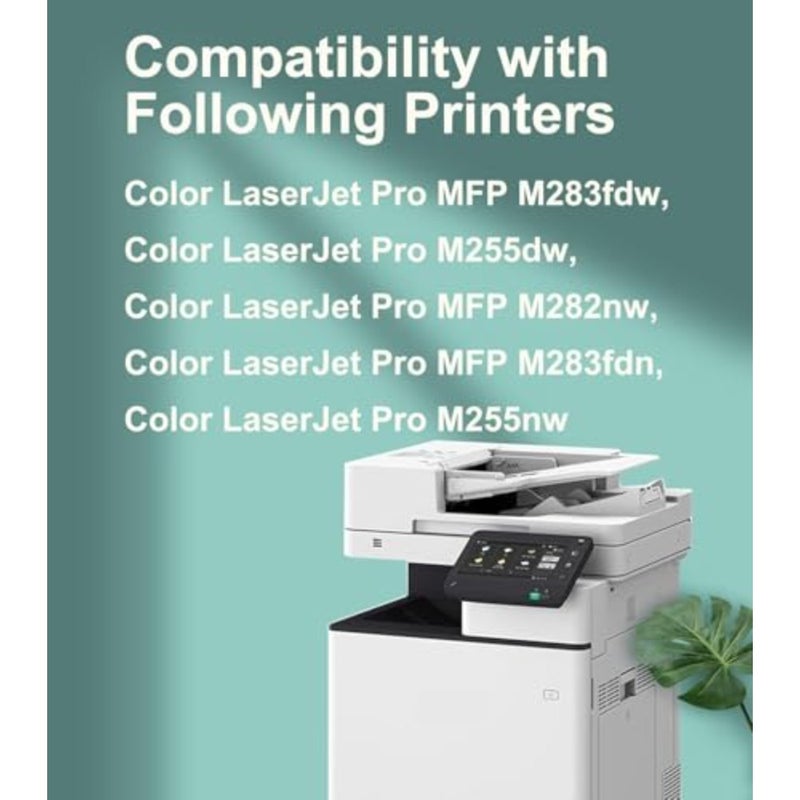 4 عبوات 207A 207X مع خرطوشة حبر رقاقة متعددة الألوان لحبر LaserJet Pro MFP M283fdw M255dw M283fdn M282nw M255nw W2210A W2211A W2212A W2213A - Image 2