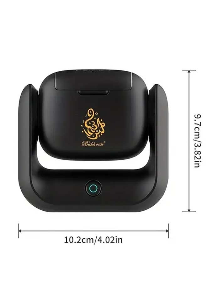 بخون محرك بخور كهربائي دوار بزاوية قابلة للتعديل 90°، مؤشر LED، تسخين بدرجة حرارة عالية تصل إلى 700°C، بطارية قابلة لإعادة الشحن بسعة 1500 مللي أمبير، وشحن سريع من نوع Type-C – مثالي للبخور، المنزل، المكتب، والسيارة - Image 2